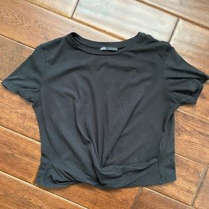 Zara Black Short Sleeve Top